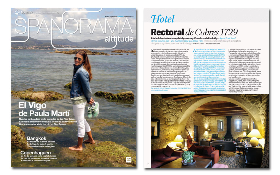 Rectoral de Cobres en la revista Spanorama de Spanair